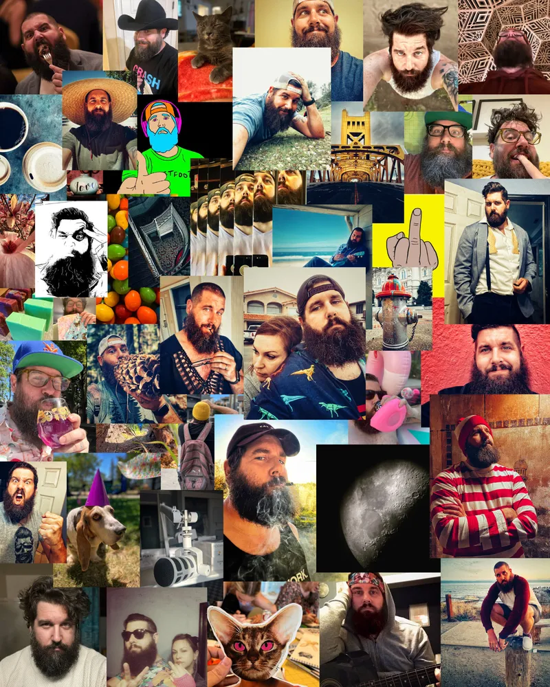 A personal photo collage for Randy Warner's homepage